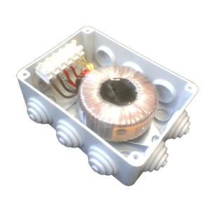 Custom Designed Toroidal transformer in plastic housing with terminal Block